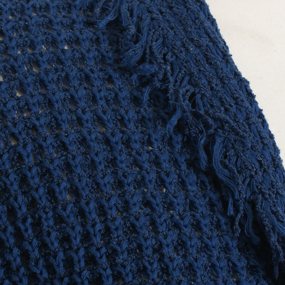 Ill Be Around Fringe Slouchy Silk Cotton Cardigan - Picture 3 of 8